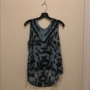 Red Haute Sheer Silk Tie Dye Top